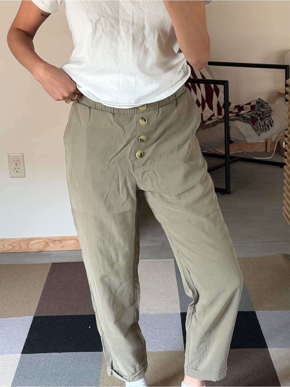 Zara Green Lightweight Pants